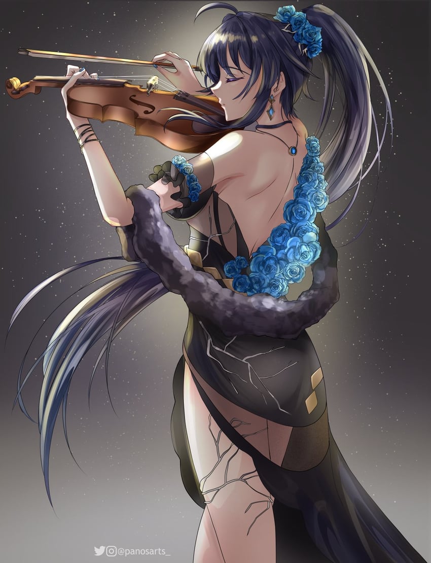 raiden mei (honkai and 1 more) drawn by panosarts