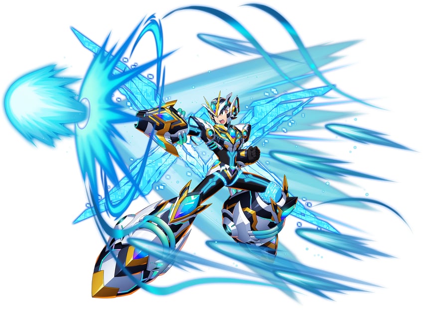 x and next dive armor x (mega man and 2 more) drawn by mizuno_keisuke