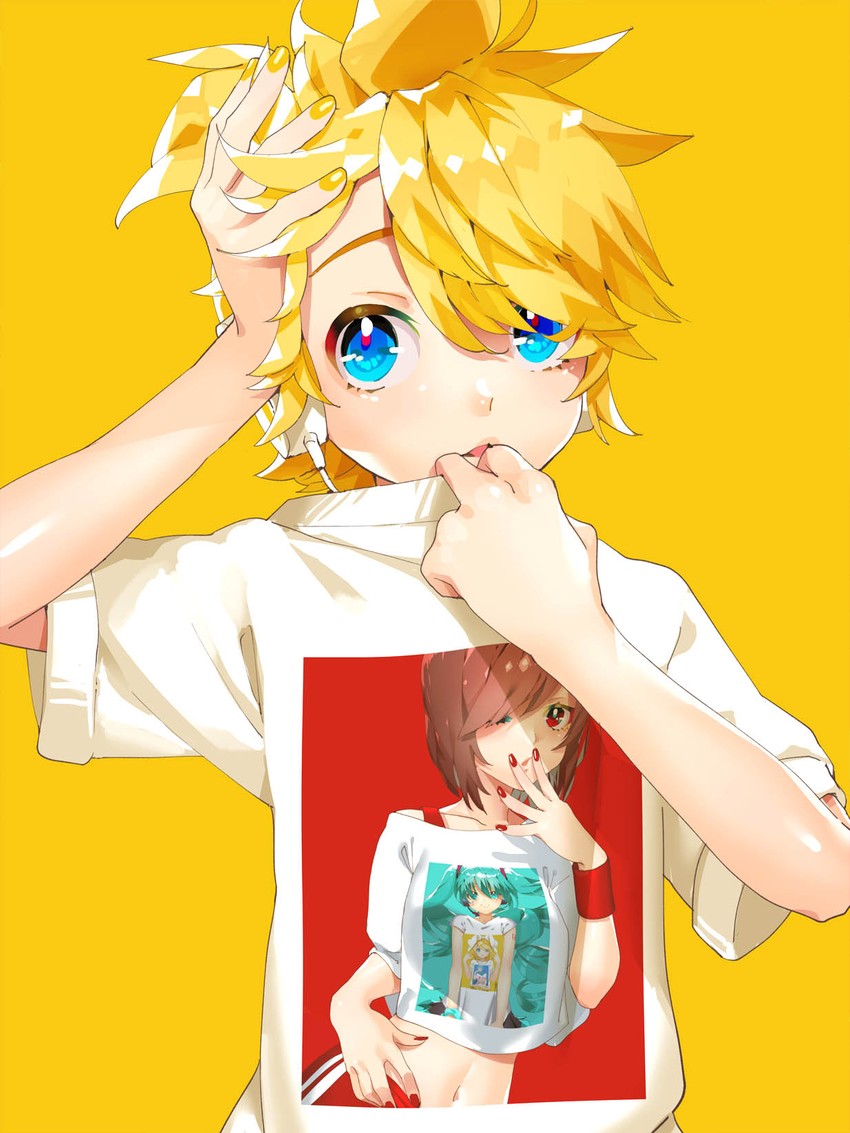 hatsune miku, kagamine rin, kagamine len, megurine luka, kaito, and 1 more (vocaloid) drawn by sawashi_(ur-sawasi)