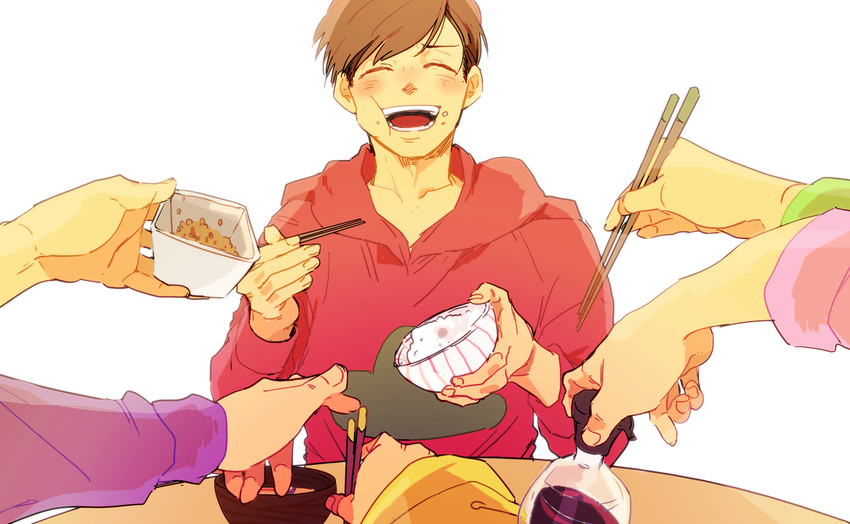 matsuno osomatsu, matsuno karamatsu, matsuno ichimatsu, matsuno jyushimatsu, matsuno choromatsu, and 1 more (osomatsu and 2 more) drawn by mimizuku0808