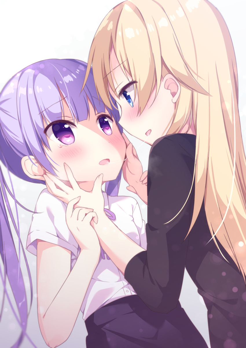suzukaze aoba and yagami kou (new game!) drawn by hisagi_(puchimaple)
