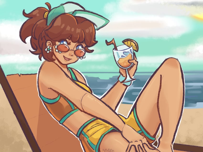 princess daisy (mario and 2 more) drawn by puffypoffin