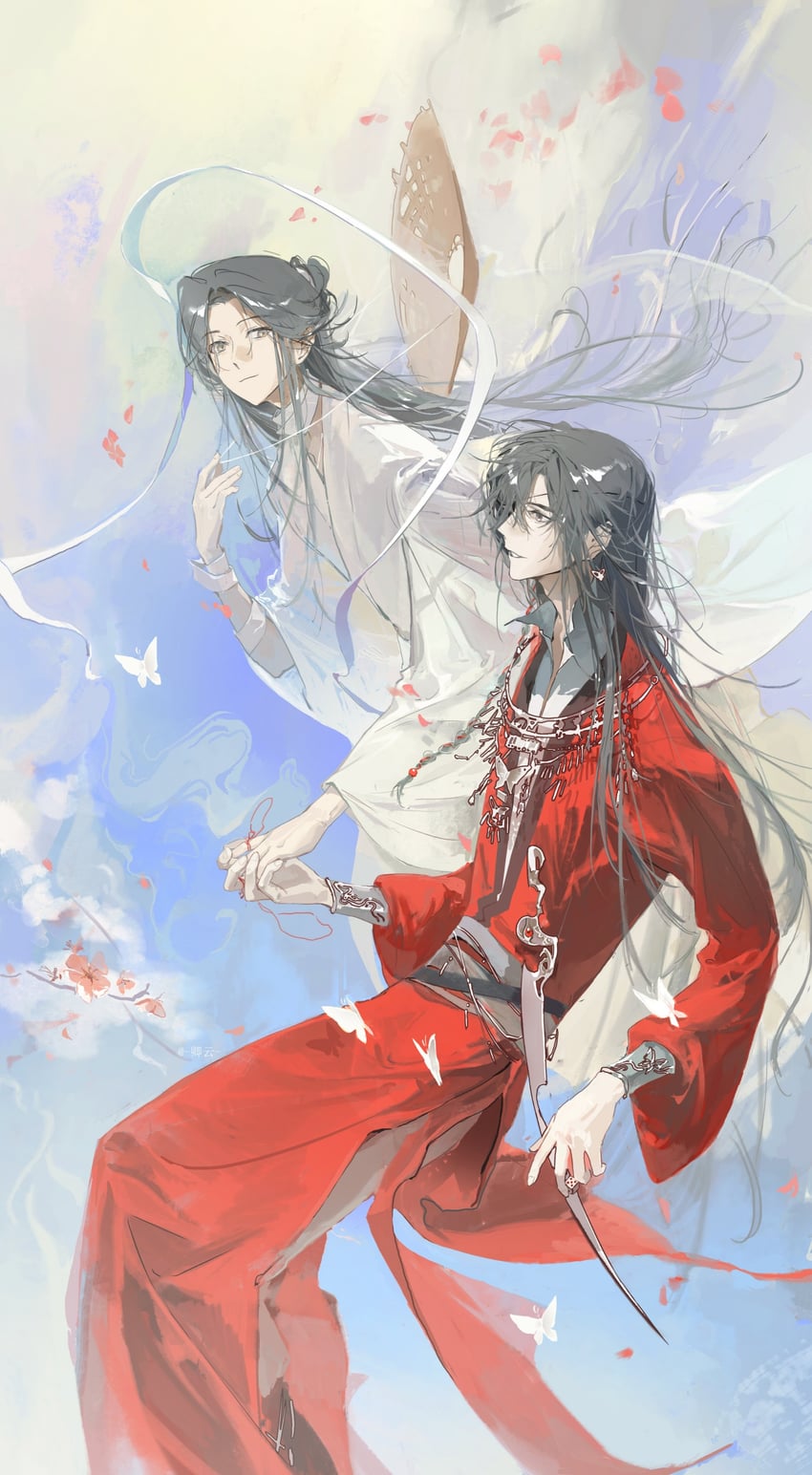 xie lian and hua cheng (tianguan cifu) drawn by qingyun