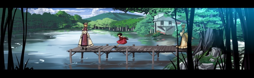 yakumo yukari, yakumo ran, and chen (touhou) drawn by garnet