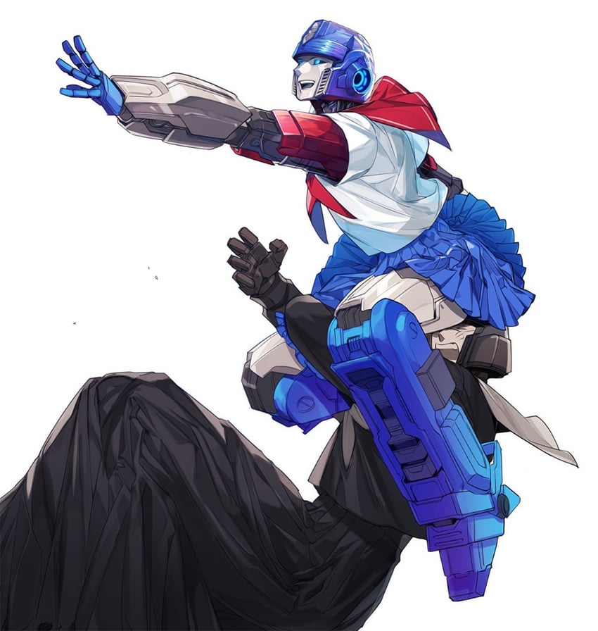 d-16 and orion pax (transformers and 1 more) drawn by ddaroll
