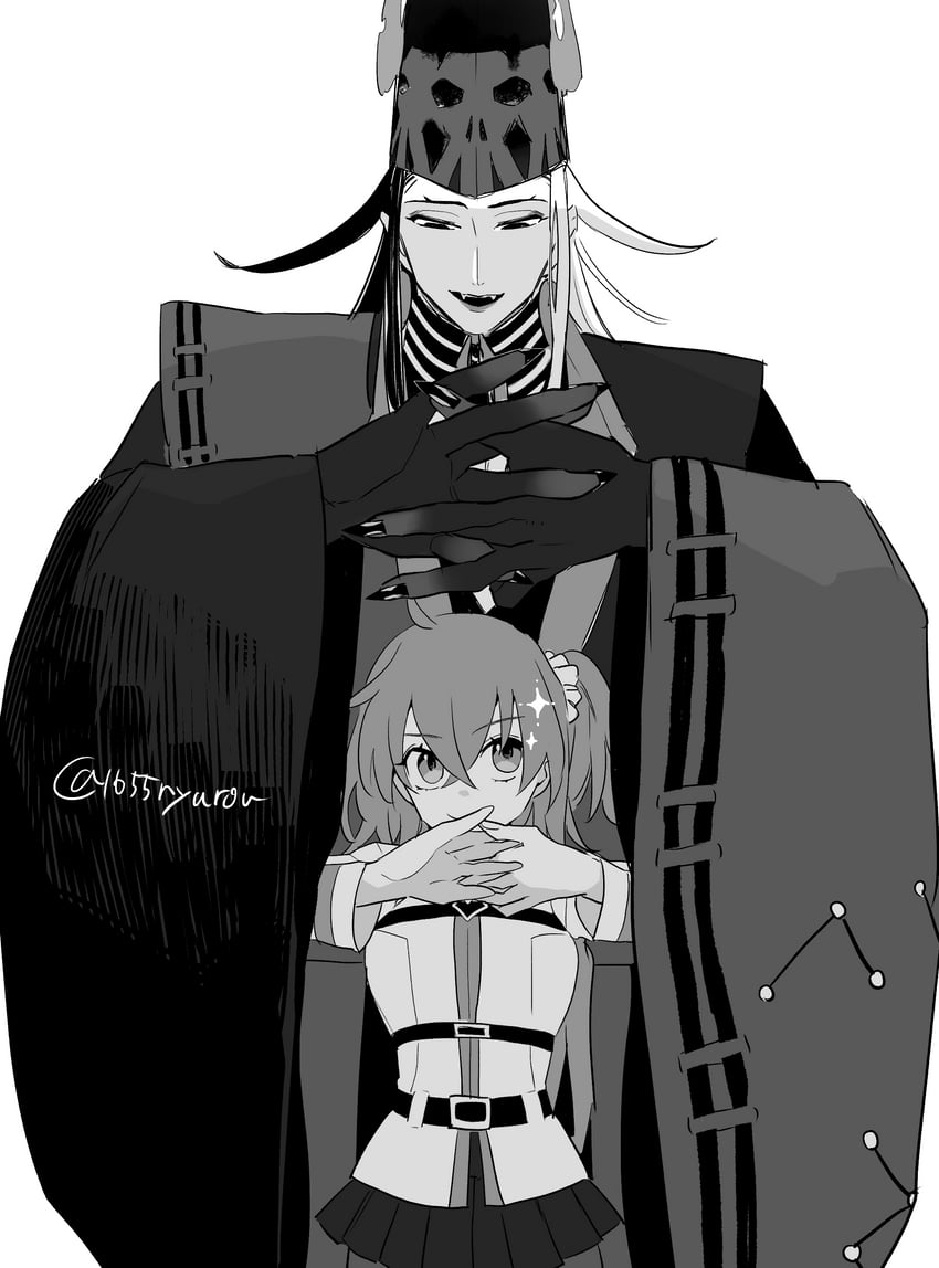 fujimaru ritsuka and ashiya douman (fate and 1 more) drawn by nyarou
