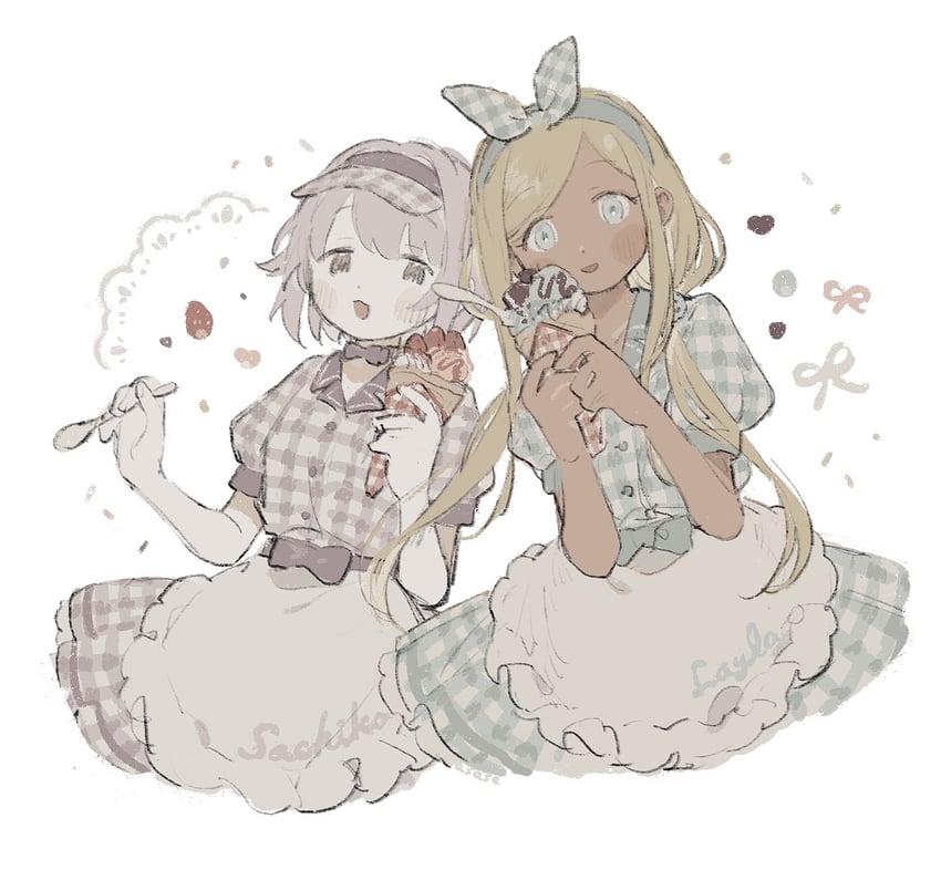 koshimizu sachiko and layla (idolmaster and 1 more) drawn by asase_(asariya)