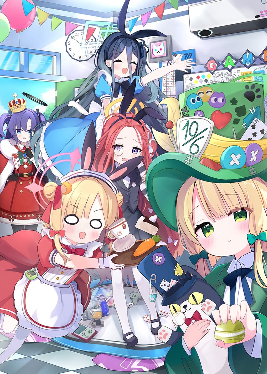 yuuka, aris, momoi, midori, alice, and 4 more (blue archive and 1 more) drawn by zcx