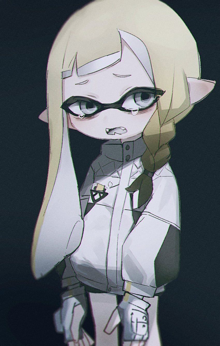 inkling player character and inkling girl (splatoon) drawn by migihidari_(puwako)