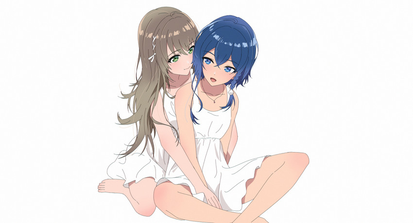 misakino kukuru and miyazawa fuuka (shiroi suna no aquatope) drawn by aderzorns