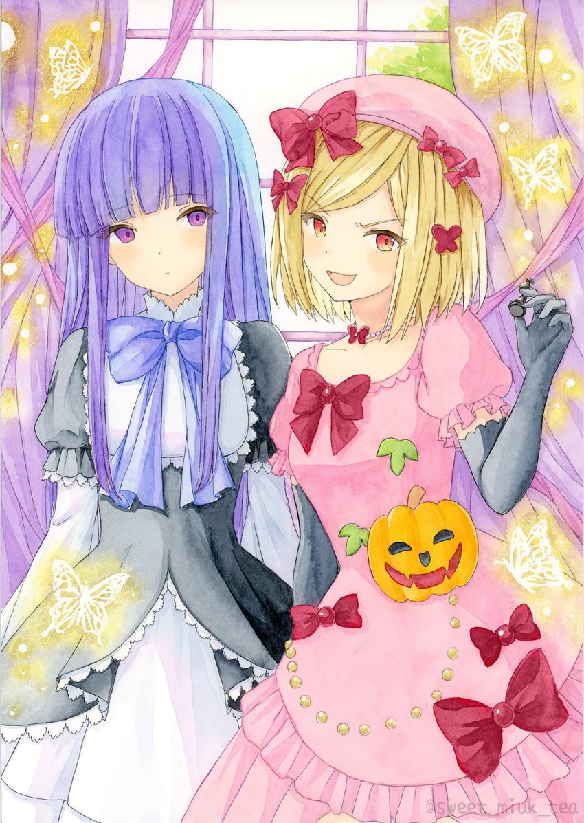 frederica bernkastel and lambdadelta (umineko no naku koro ni) drawn by sweet_miuk_tea