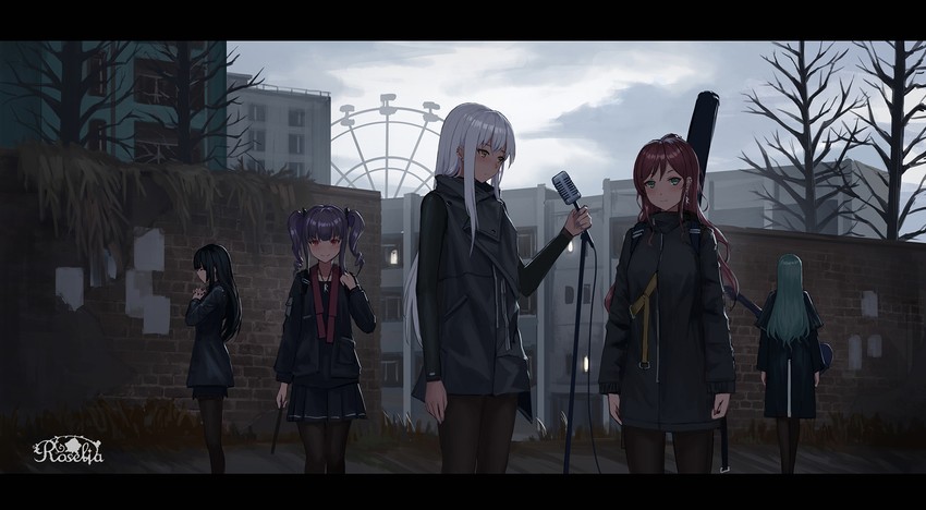hikawa sayo, imai lisa, minato yukina, shirokane rinko, and udagawa ako (bang dream!) drawn by yurika-r