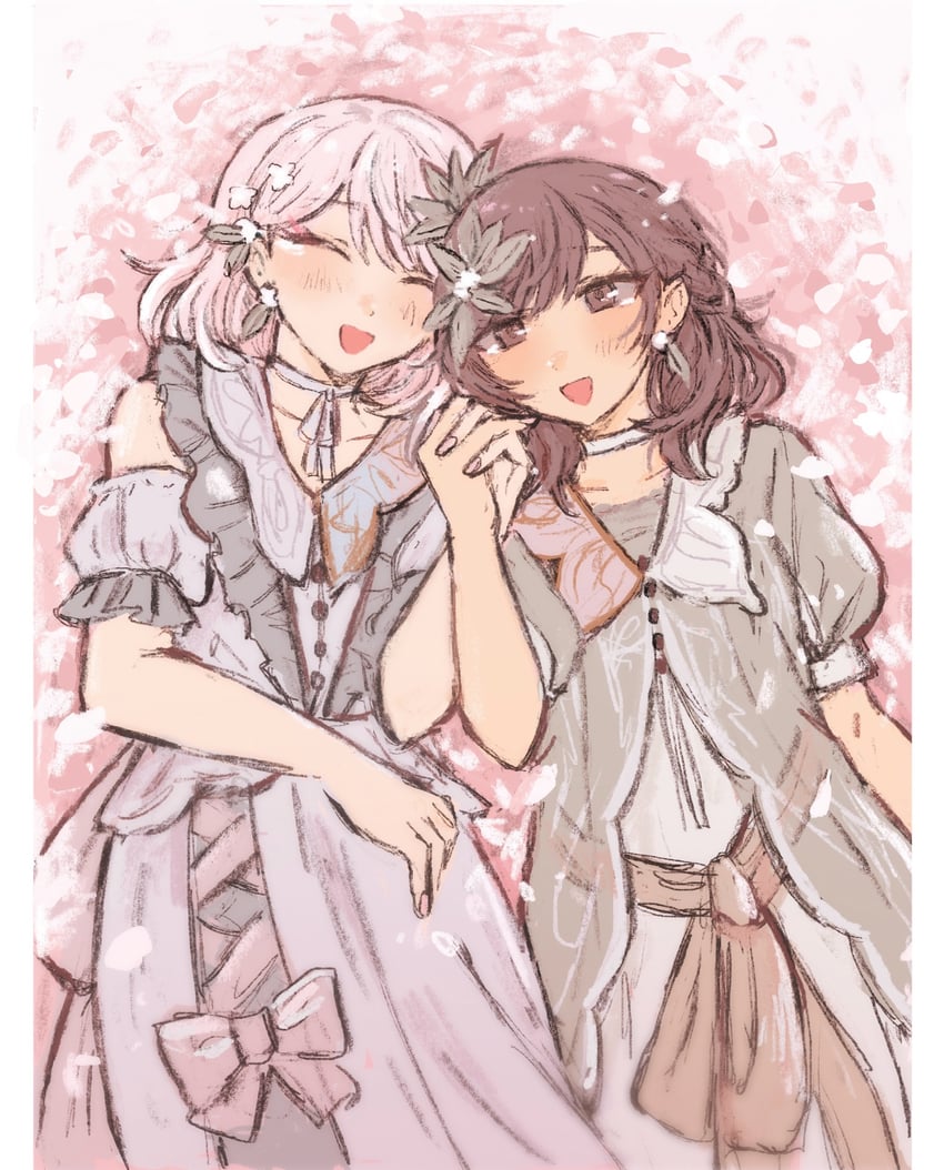 shinonome ena and akiyama mizuki (project sekai) drawn by sana5353