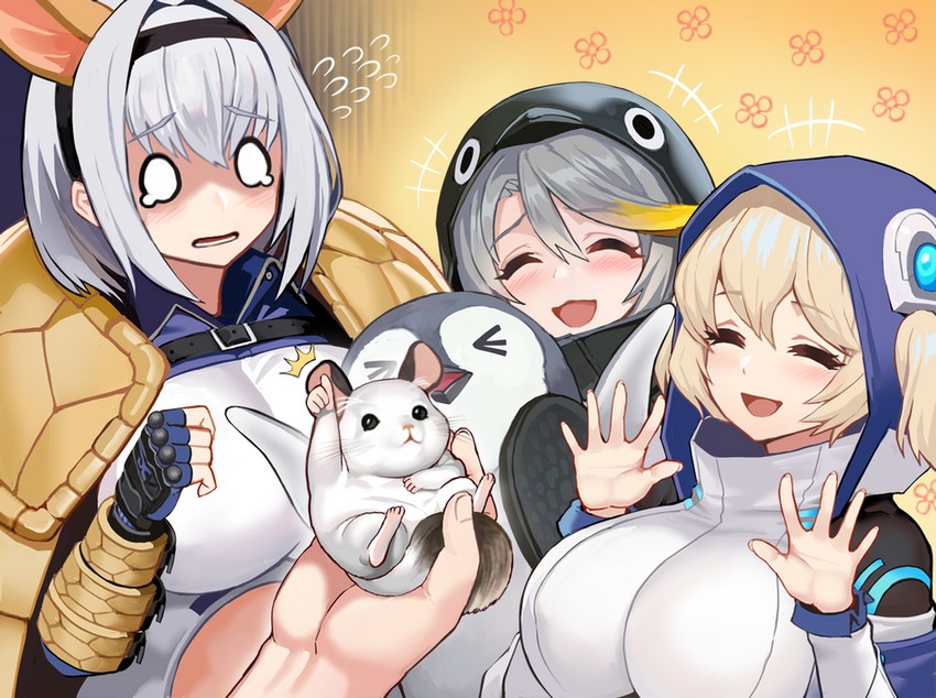 empress, ella of the sky, saetti, and tiger (last origin) drawn by c.honey