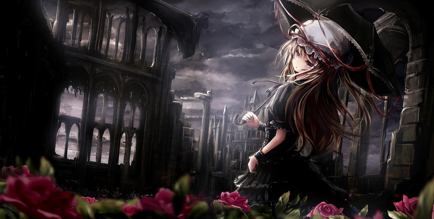 yakumo yukari (touhou and 1 more) drawn by missile228