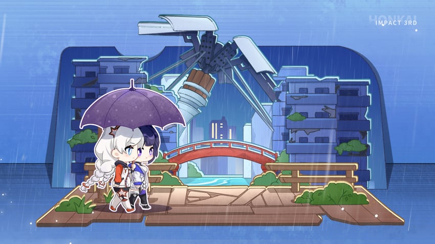 kiana kaslana and raiden mei (honkai and 1 more)