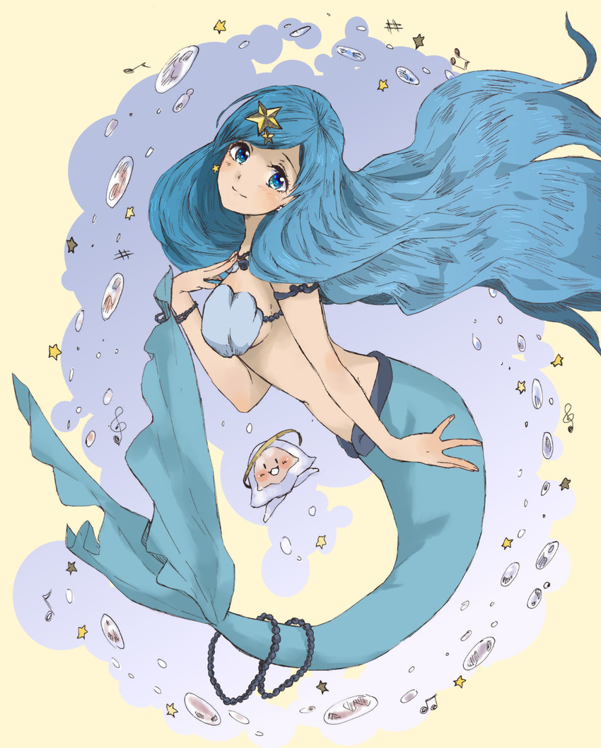 houshou hanon and kura-chan (mermaid melody pichi pichi pitch) drawn by ponta_(ponponta9)