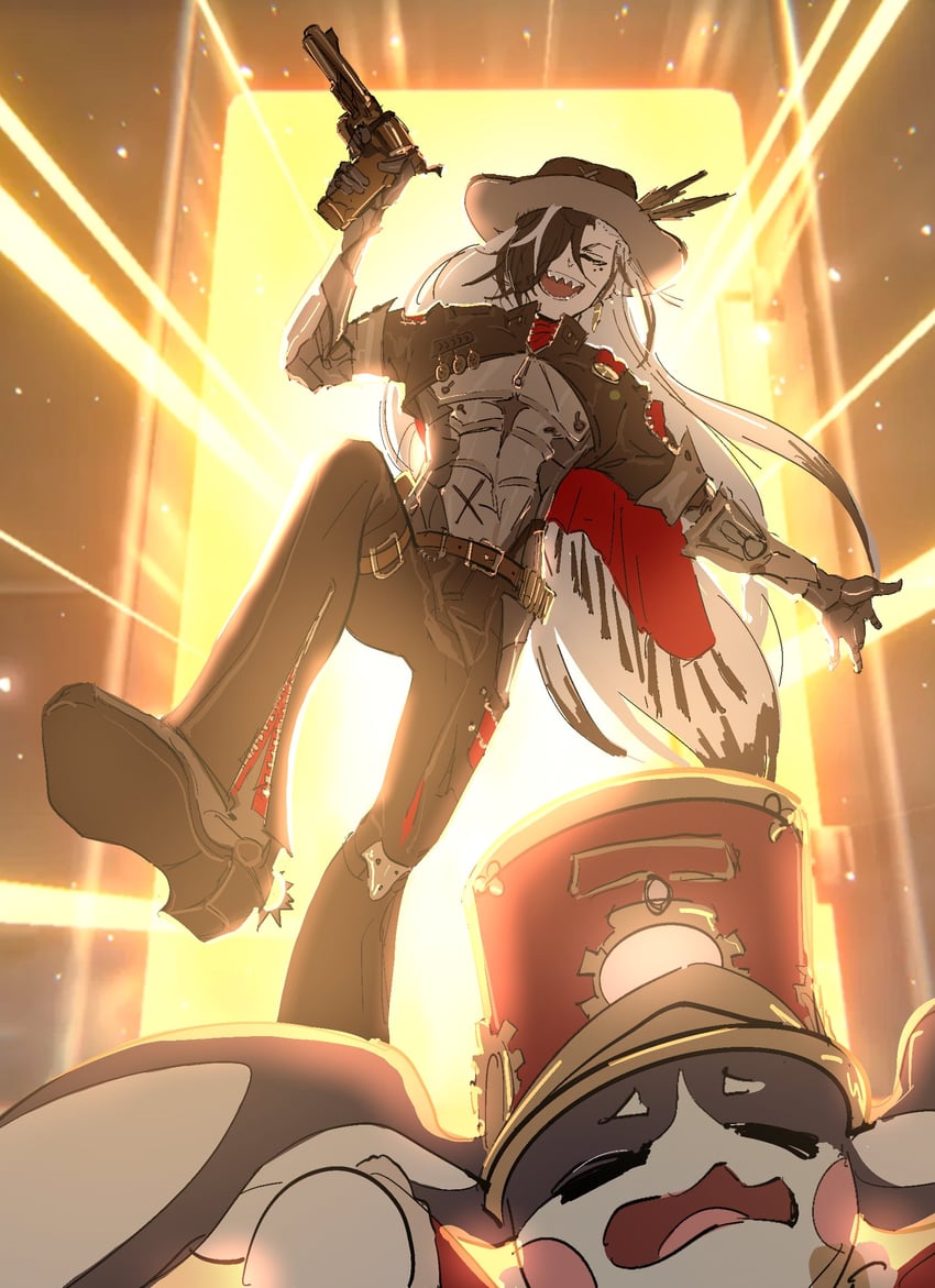 boothill and pom-pom (honkai and 1 more) drawn by milksiey