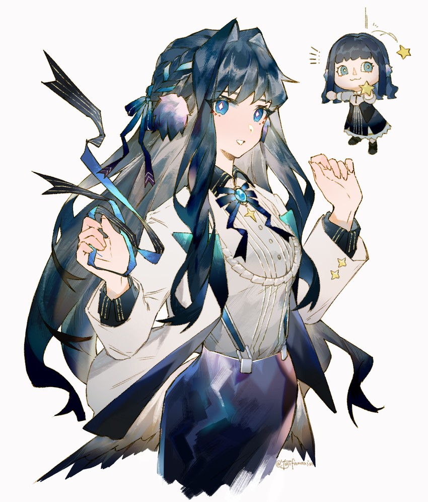 astesia (arknights and 1 more) drawn by yuji_(fantasia)