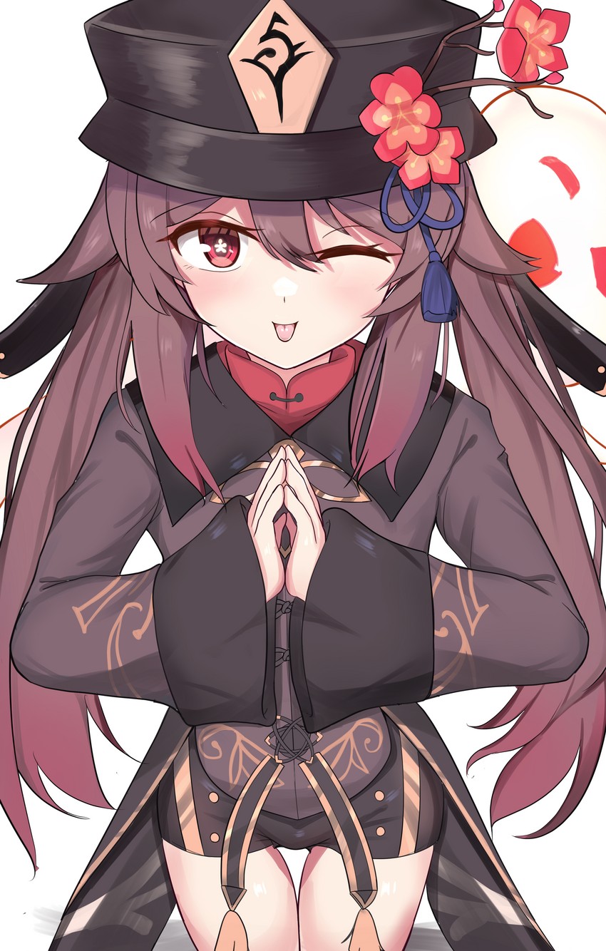 hu tao and boo tao (genshin impact) drawn by monmo_(gtgr3578)