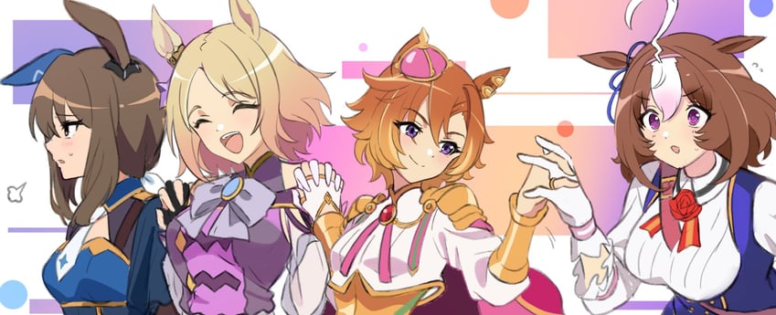 admire vega, t.m. opera o, meisho doto, and narita top road (umamusume and 1 more) drawn by mochiyukimi21