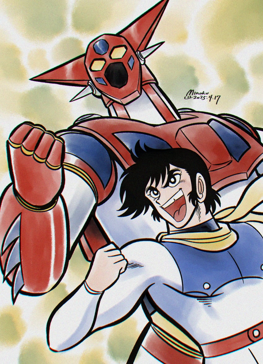 nagare ryoma and getter-1 (getter robo) drawn by miroku_(miroku_t)