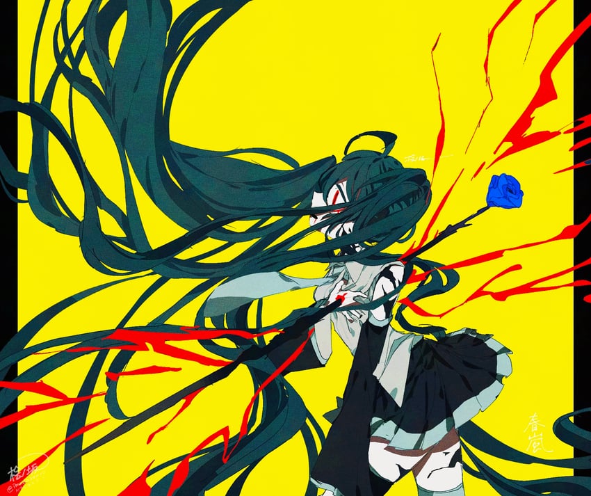 hatsune miku (vocaloid and 1 more) drawn by hinoki_(yesfish1117)