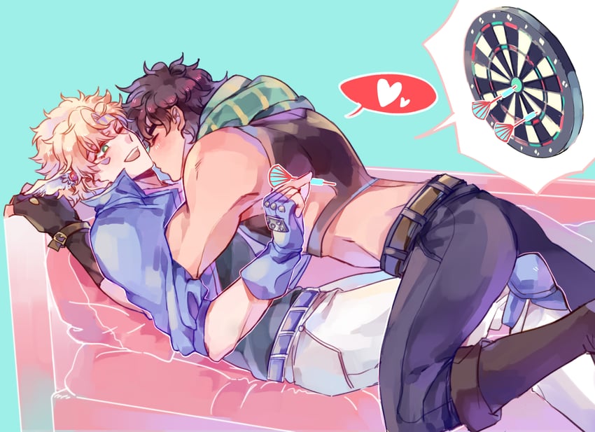 joseph joestar and caesar anthonio zeppeli (jojo no kimyou na bouken and 1 more) drawn by sky_kiki