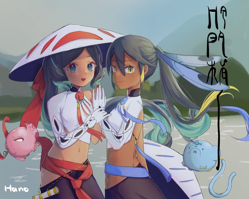 trung trac and trung nhi (fate and 1 more) drawn by haha_hano