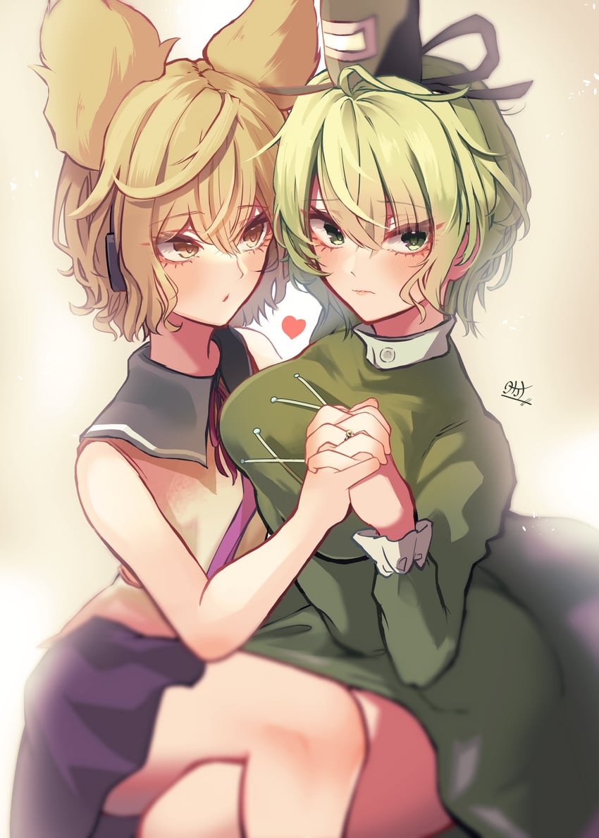 toyosatomimi no miko and soga no tojiko (touhou) drawn by takana_(forsterite)