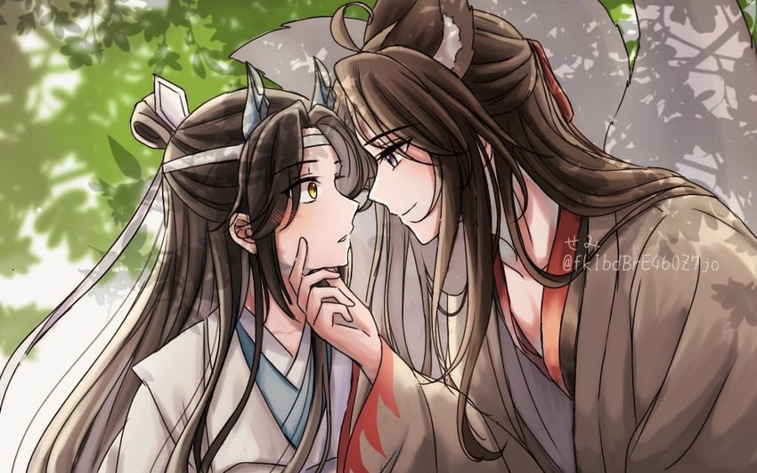 wei wuxian and lan wangji (modao zushi) drawn by semiusa1010