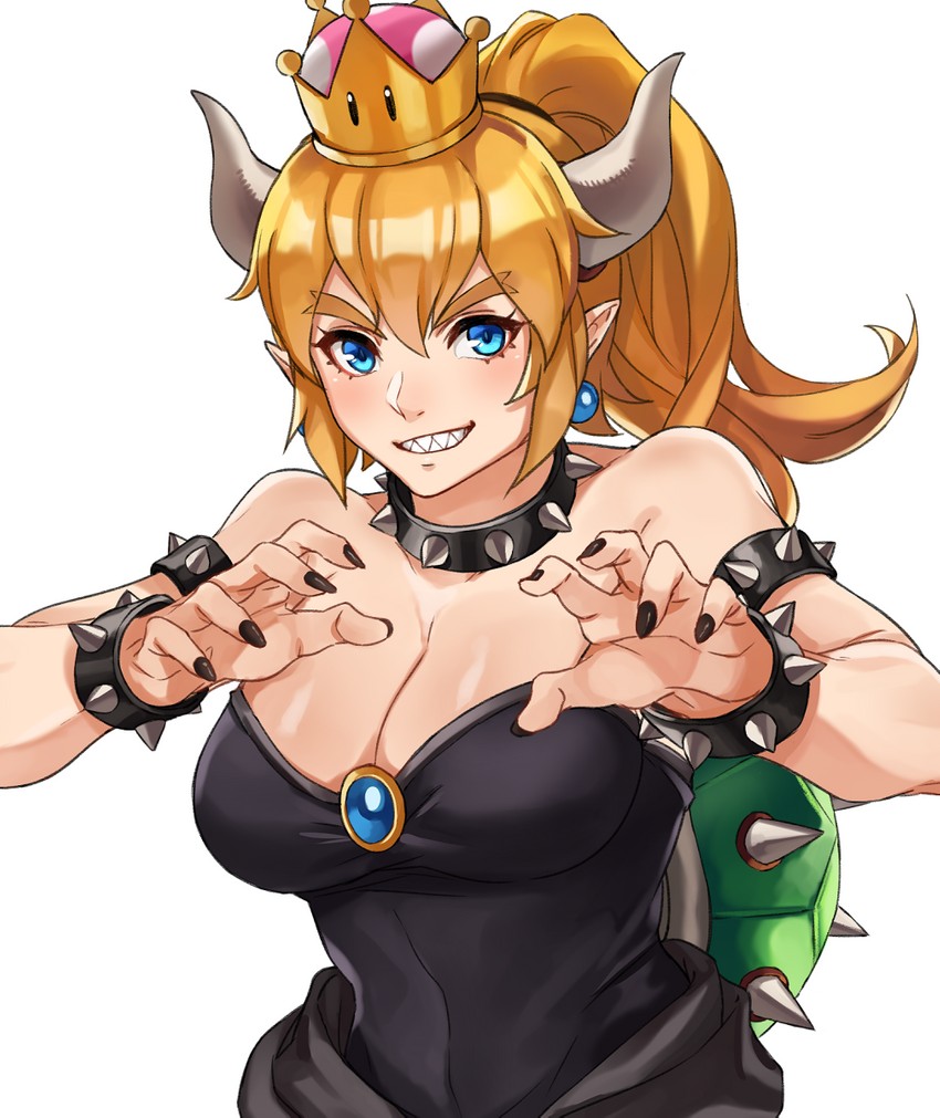 bowsette (mario and 1 more) drawn by kamu_(kamuuei)
