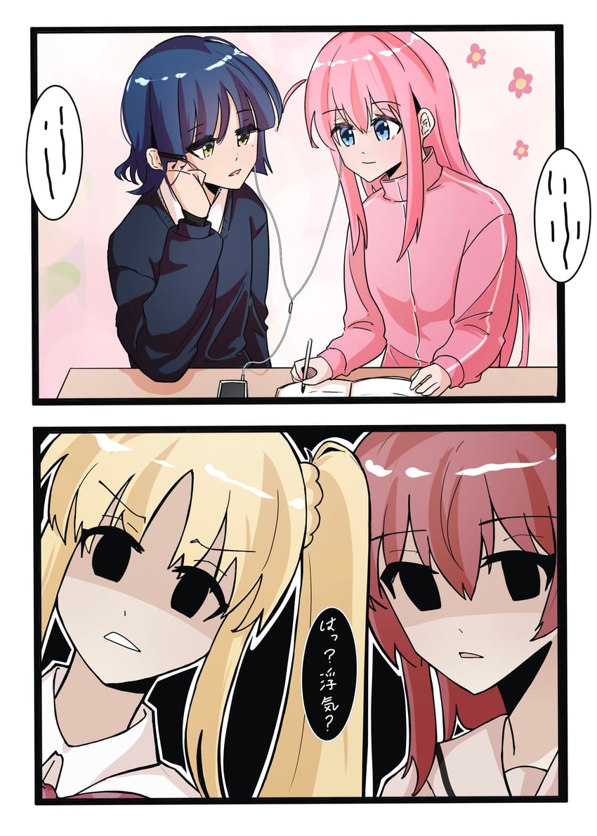 gotoh hitori, kita ikuyo, ijichi nijika, and yamada ryo (bocchi the rock!) drawn by kkito55