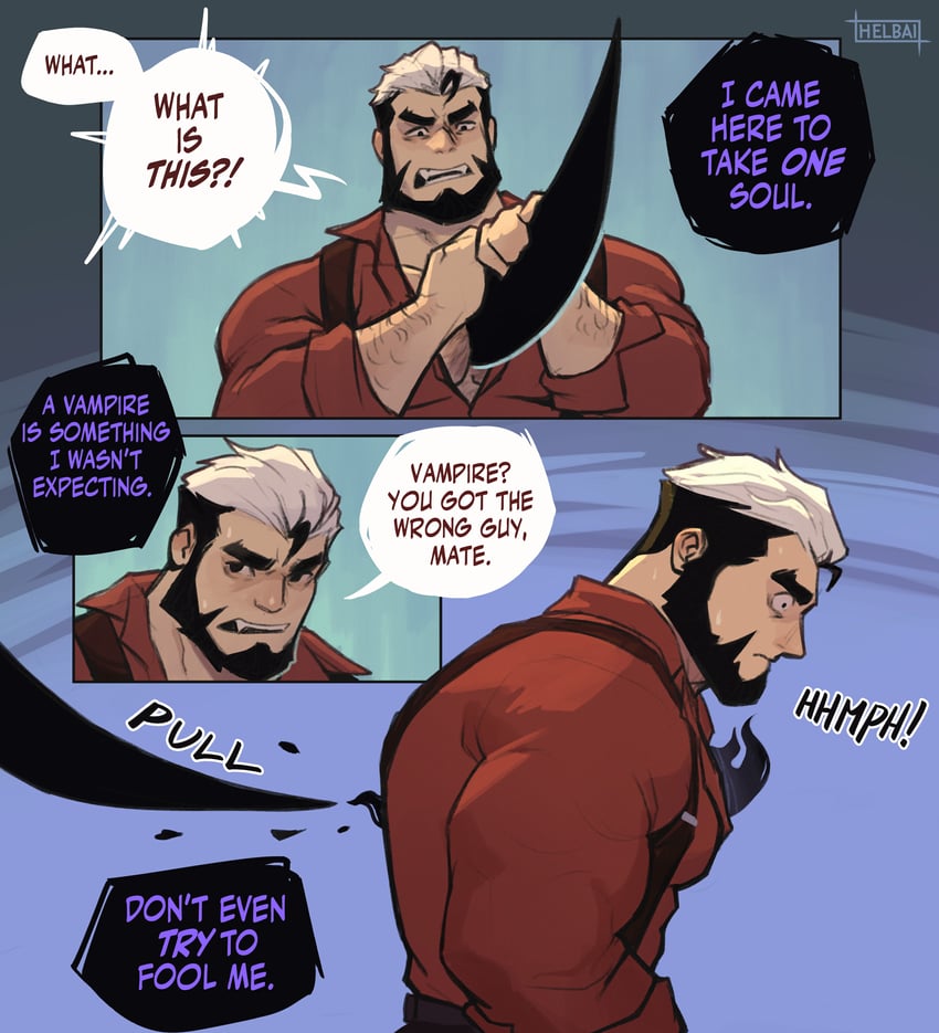 henri and death (sucking up to death) drawn by helbai