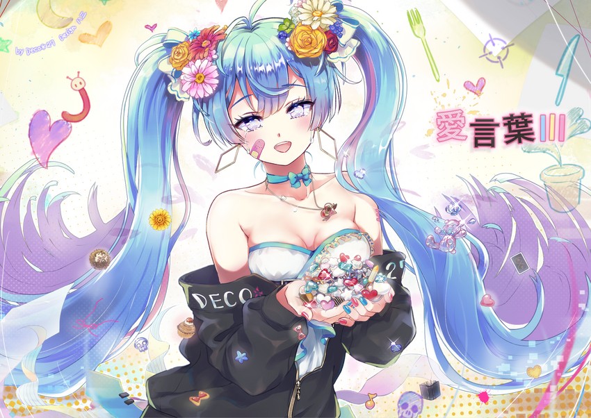 hatsune miku (vocaloid and 1 more) drawn by amatory12