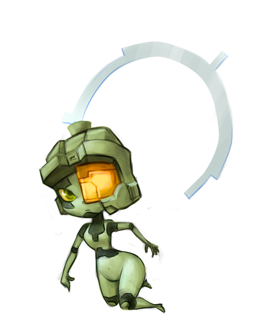 midna and master chief (the legend of zelda and 2 more) drawn by mario_grant