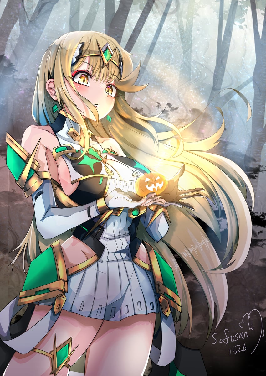 mythra (xenoblade chronicles and 1 more) drawn by sofusan1526