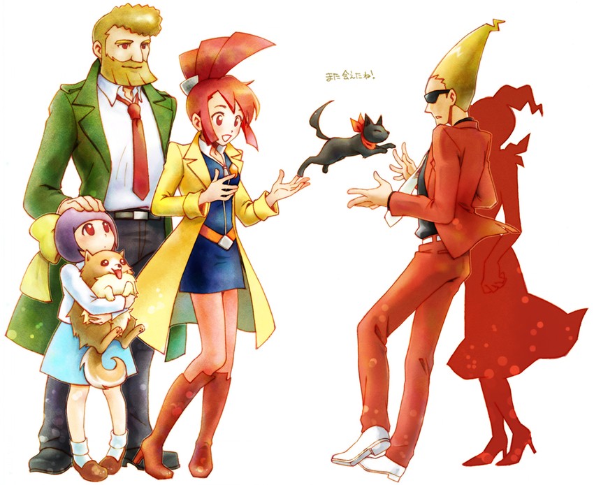 sissel, lynne, missile, cat, kamila, and 3 more (ghost trick) drawn by bibio