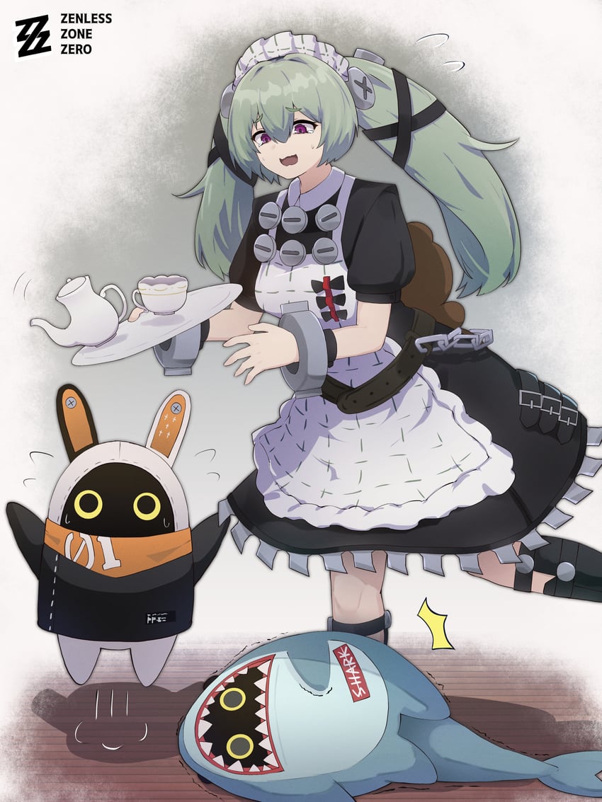 eous, corin wickes, and sharkboo (zenless zone zero) drawn by yonaga_san