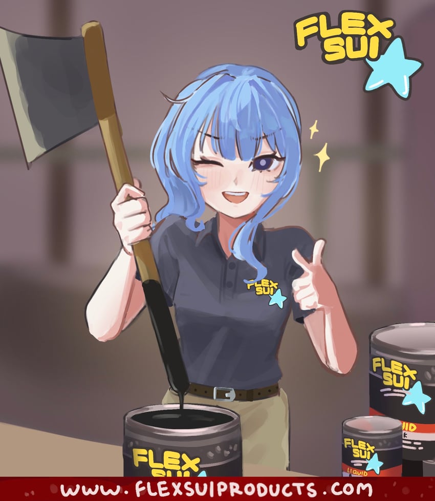 hoshimachi suisei and phil swift (hololive and 1 more) drawn by tomanesan