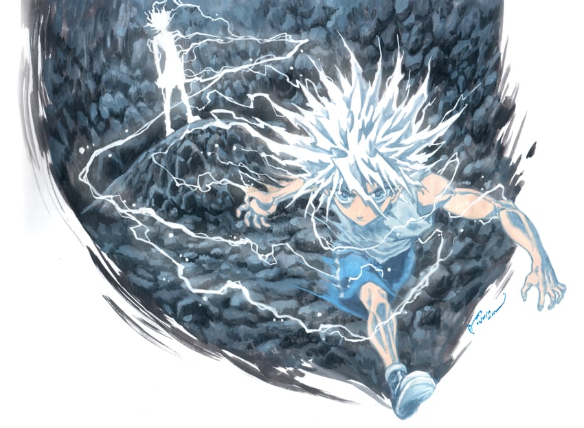 killua zoldyck (hunter x hunter) drawn by dominic_ian_cabatit