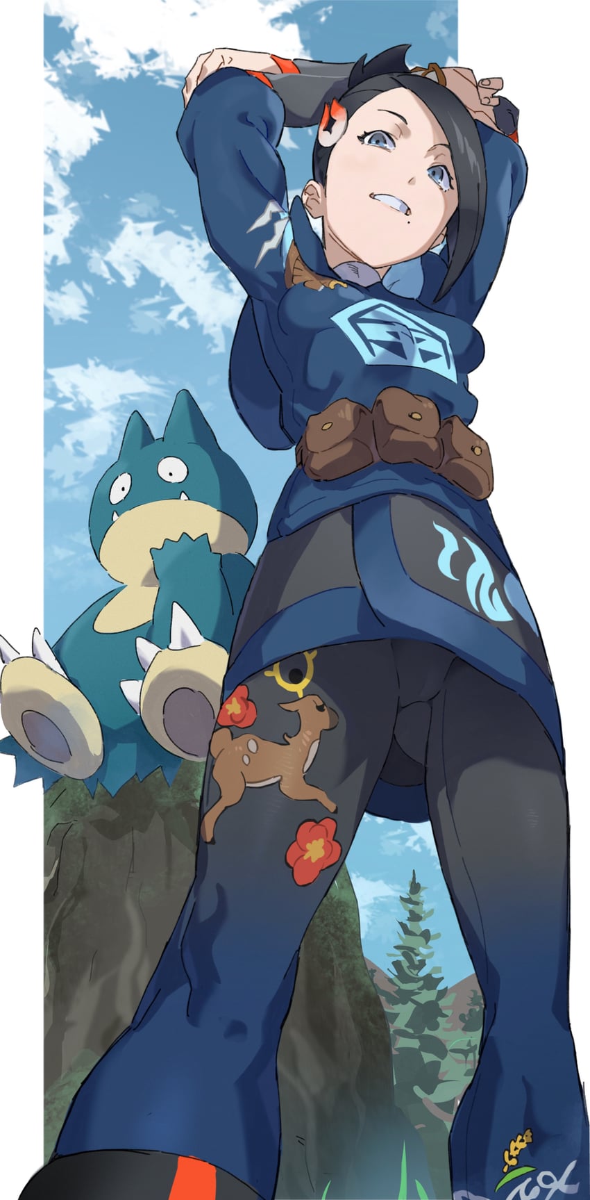 munchlax, ursaring, mai, and stantler (pokemon and 1 more) drawn by himuro_yukichiko