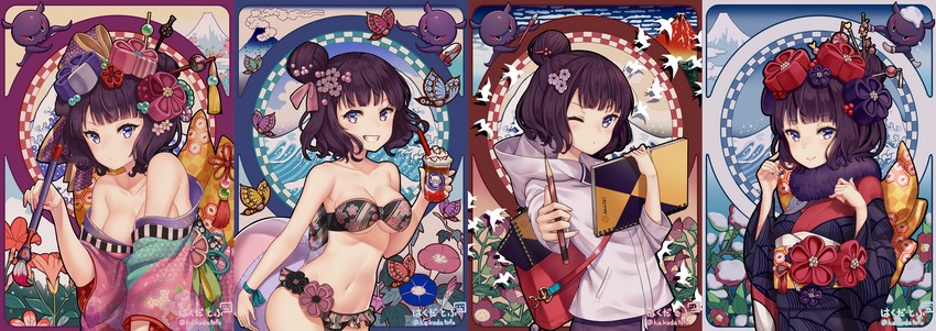 katsushika hokusai and tokitarou (fate and 3 more) drawn by hakuda_tofu