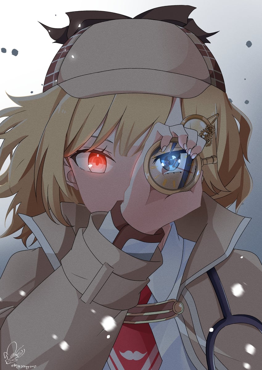watson amelia (hololive and 1 more) drawn by zikryzero