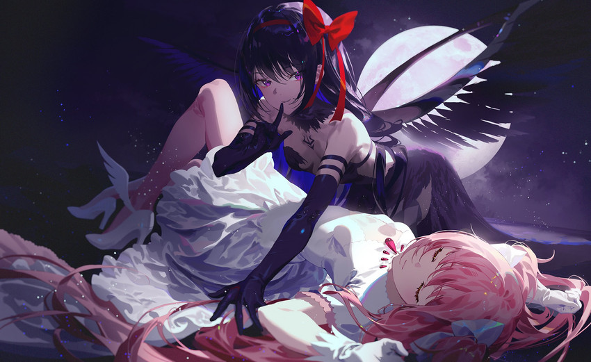 akemi homura, kaname madoka, ultimate madoka, and akuma homura (mahou shoujo madoka magica and 1 more) drawn by fajyobore