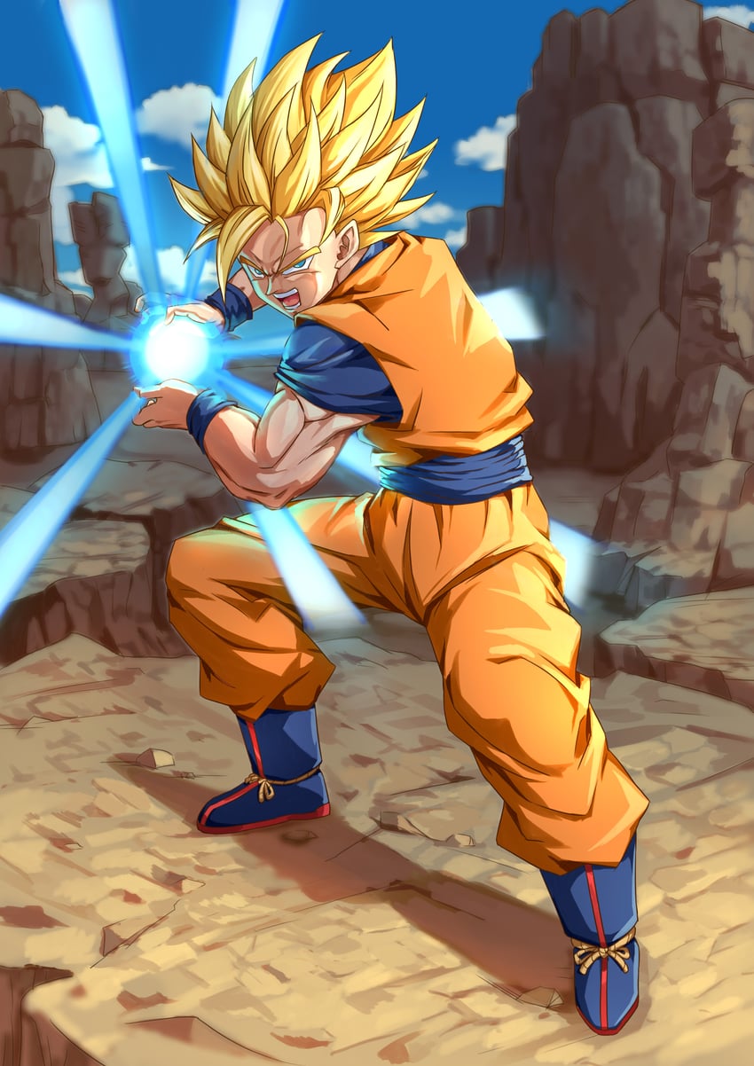 son goku (dragon ball and 1 more) drawn by tiaogeng
