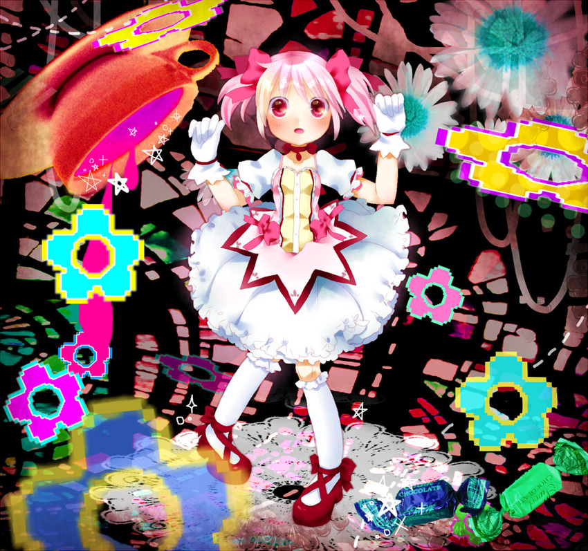 kaname madoka (mahou shoujo madoka magica) drawn by reina_(polypropylene)