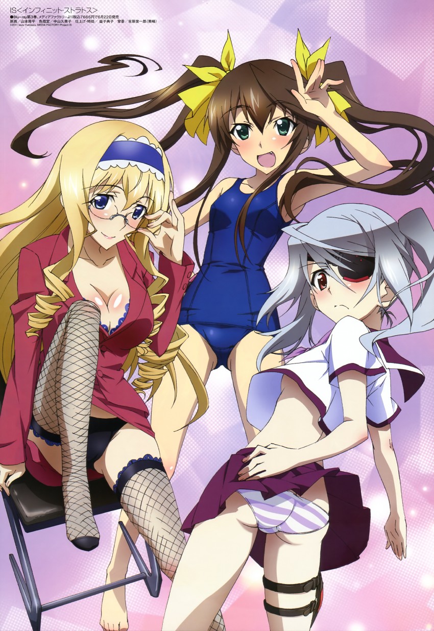 cecilia alcott, laura bodewig, and huang lingyin (megami magazine and 1 more) drawn by yamamoto_shuuhei