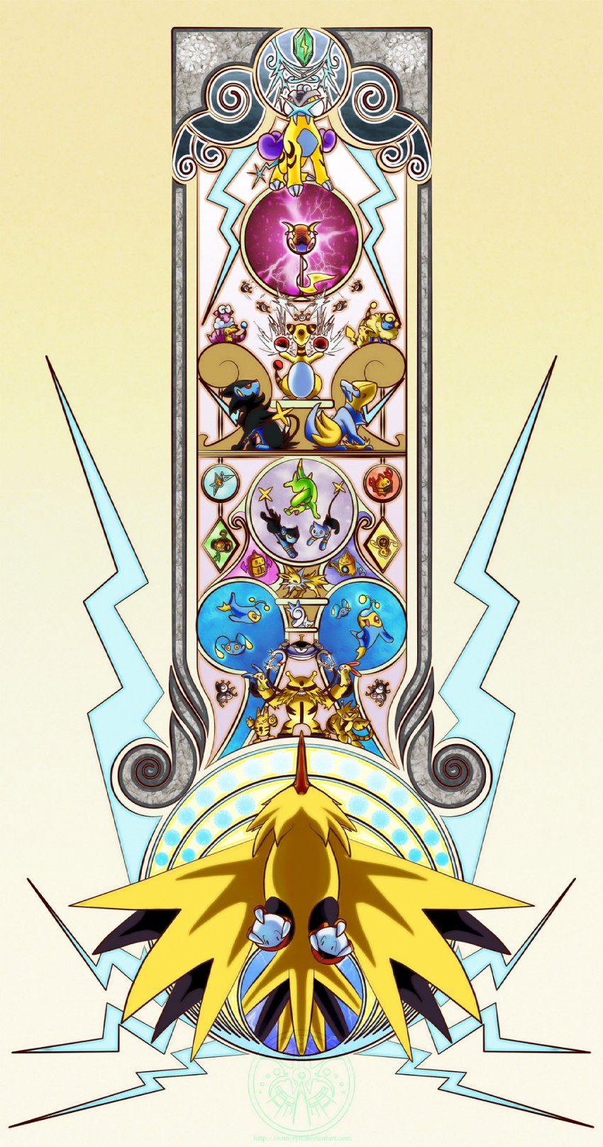 pikachu, rotom, pichu, magnemite, jolteon, and 23 more (pokemon) drawn by sinn-ryu