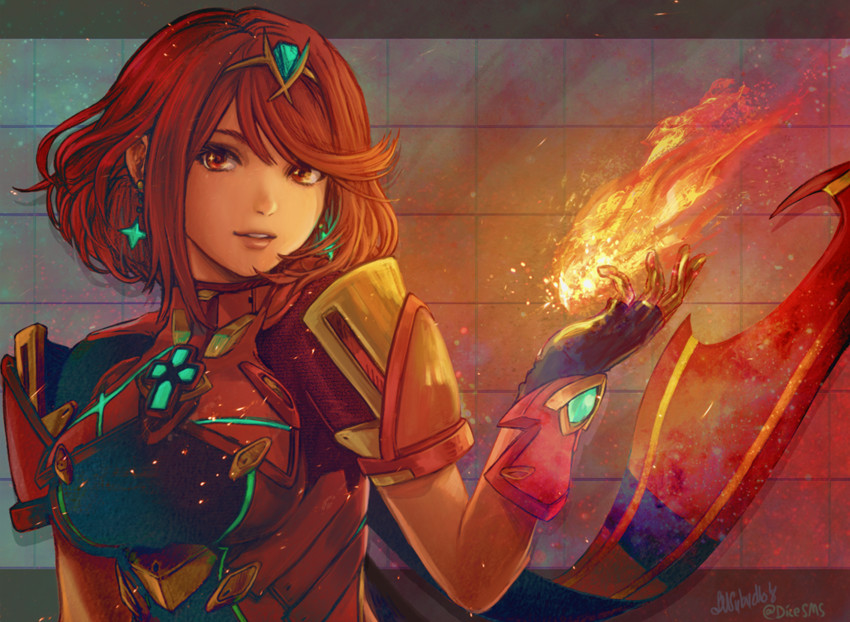 pyra (xenoblade chronicles and 1 more) drawn by dicesms